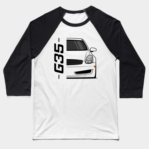 Front G35 JDM Legend Baseball T-Shirt by GoldenTuners